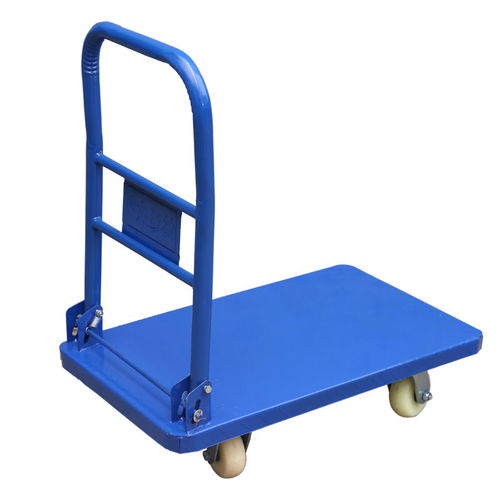 鐵板折疊鋼板靜音平板車手推車小推車四輪拖車小拉車輕便搬運花紋