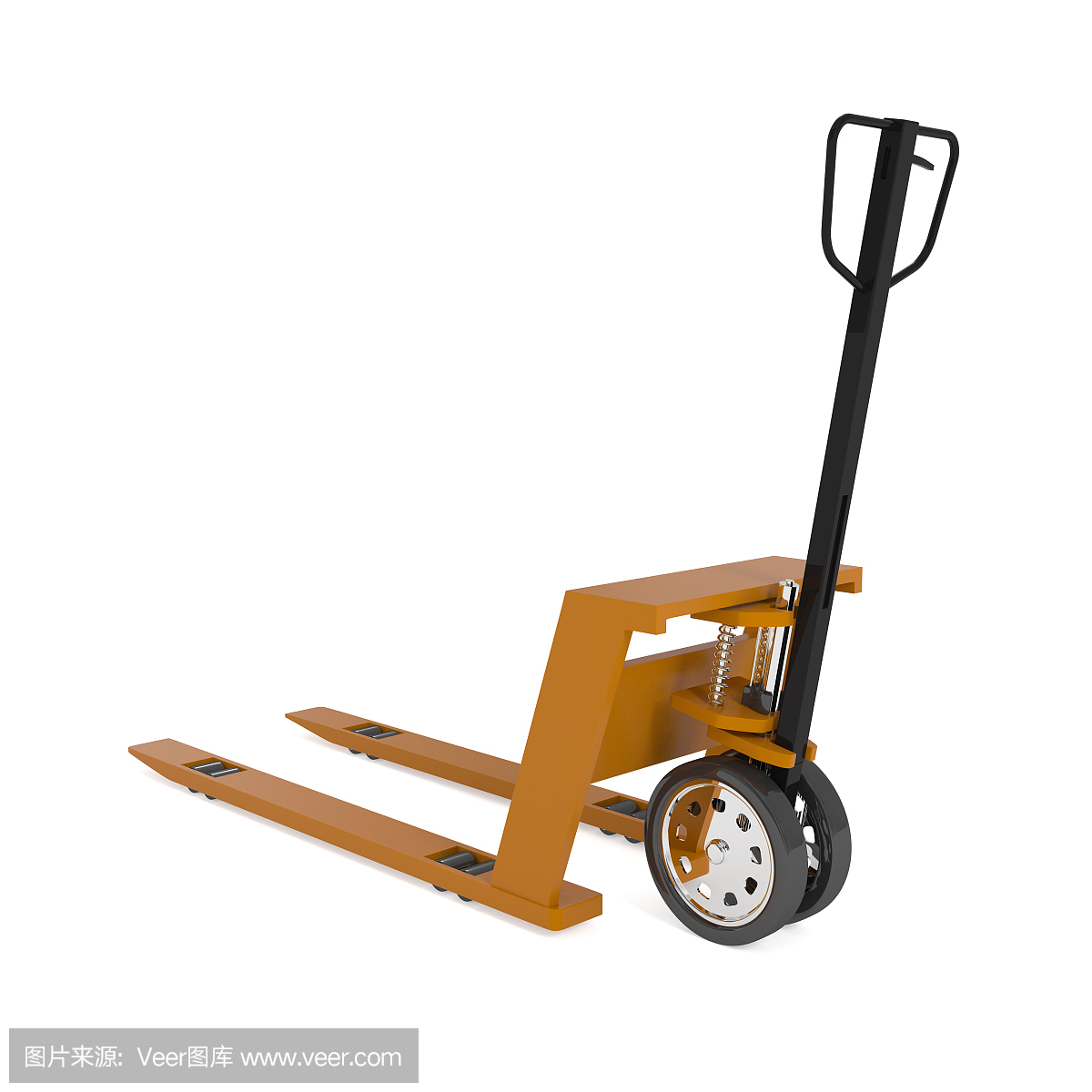 白色托盤(pán)手推車(chē)被隔離