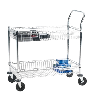 供應(yīng)線棒手推車 物料周轉(zhuǎn)車 網(wǎng)籃轉(zhuǎn)運(yùn)車 倉庫揀貨車90*45*110cm