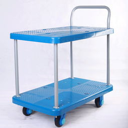 連和 pla150 t2 雙層單扶手超靜手推車 藍(lán)色 承載150公斤