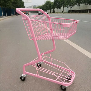 粉色小推車超市購物車家用手推車寵物酒店ktv裝飾店網紅拍照道具