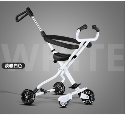 遛溜娃神器手推車五輪防側(cè)翻簡易輕便五輪兒童折疊三輪手推車童車