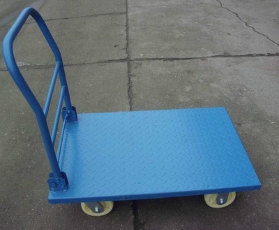 天津不銹鋼手推車 倉庫小推車 拉貨推拉車 手推平板車 拉貨車鋼板防滑